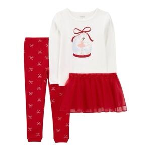 NWT Carter's Just One You- Toddler Girls 3pcs Ballerina Christmas Sets Size 5T